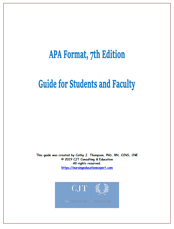 APA Style eBook Cover - Nursing Education Expert